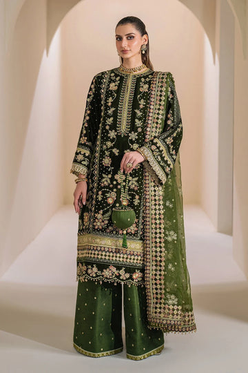 BAROQUE 3PC EMBROIDERED VELVET UF-756