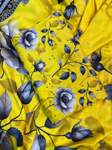 Bana Doria Linen 3PC – Yellow Floral