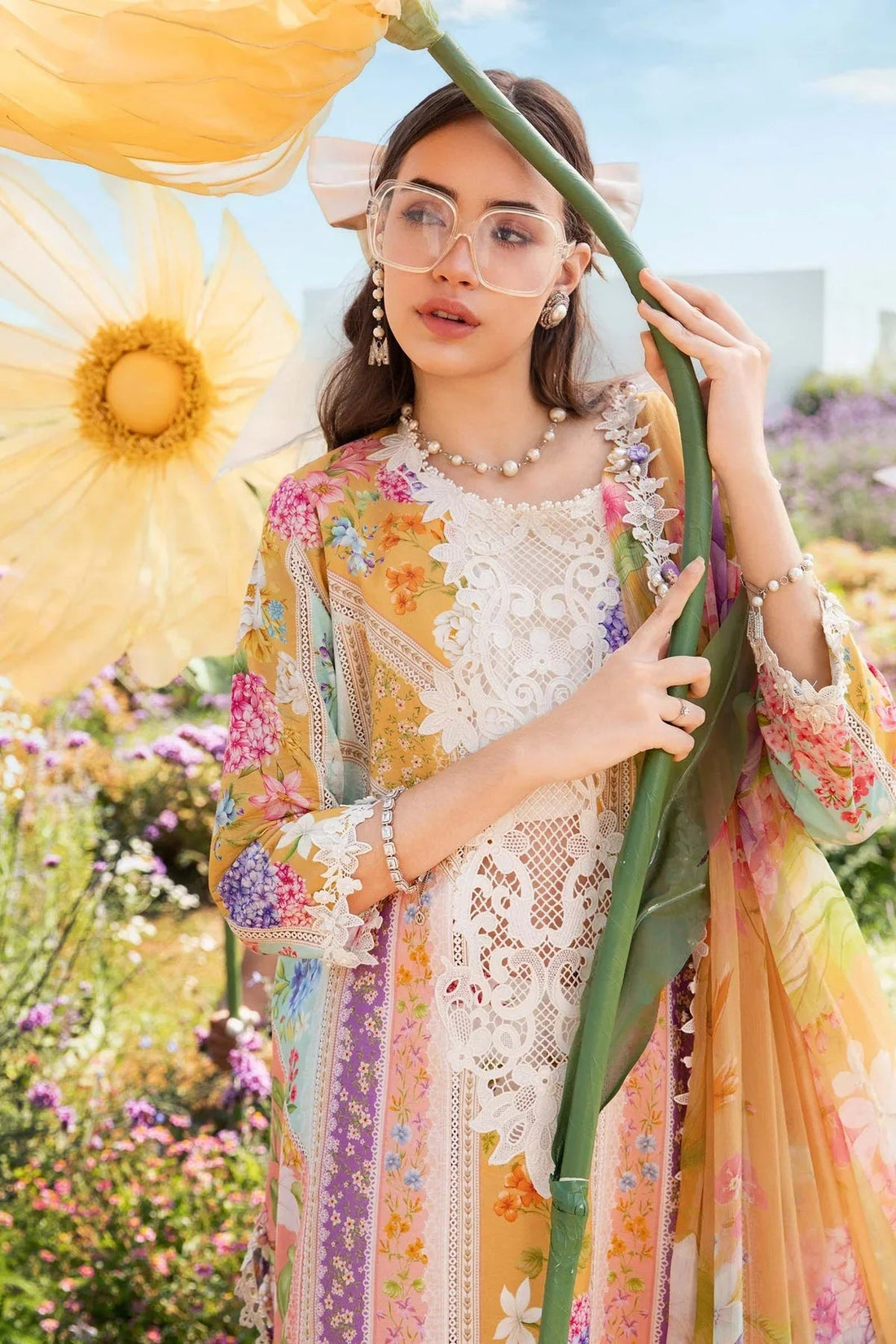MARIA B Mprints Unstitched Lawn Collection 2025 | Spring Summer | 9A
