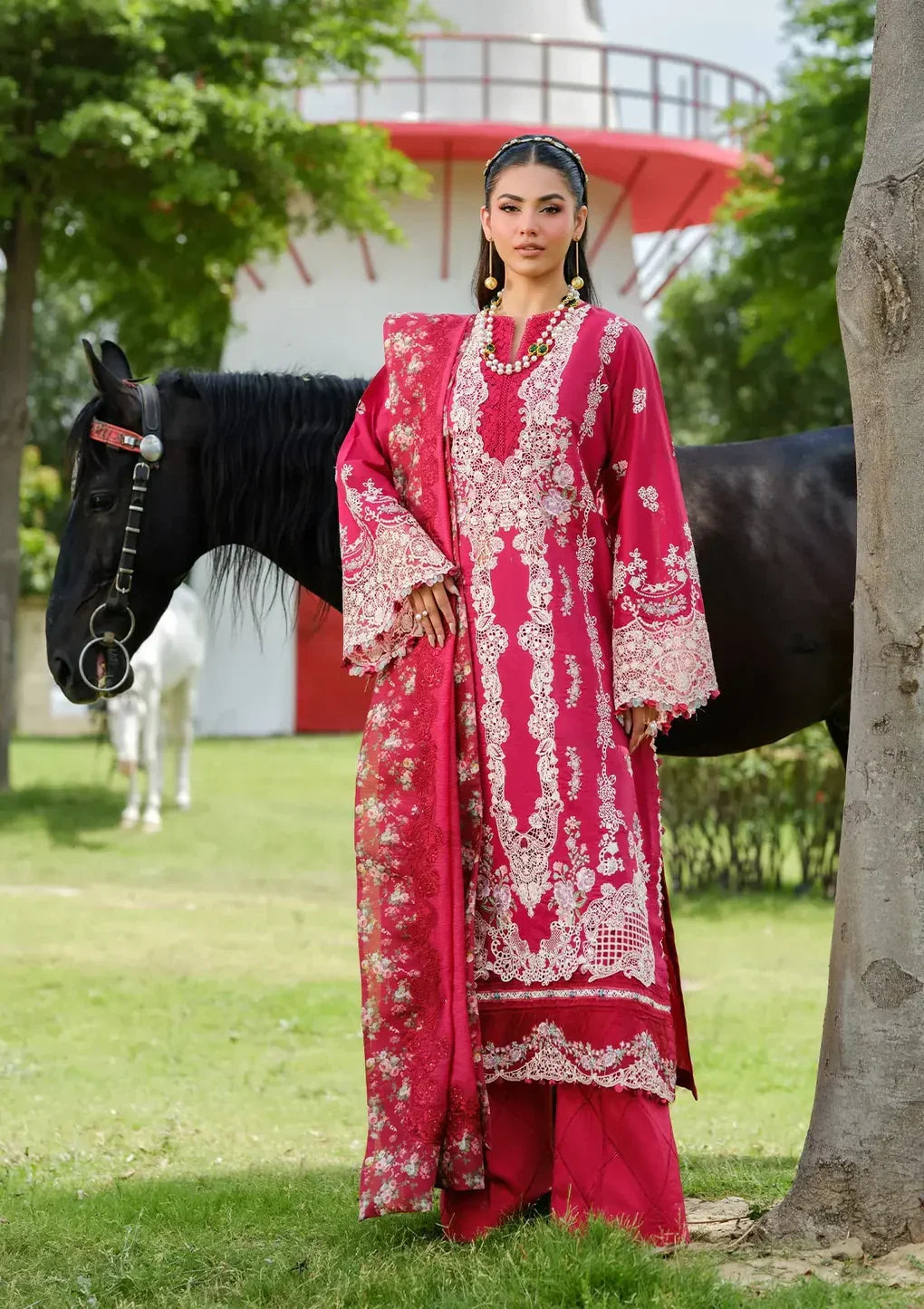 ELAF Jufi ELH-6B – Luxury Embroidered Unstitched Lawn Suit (3-Piece)