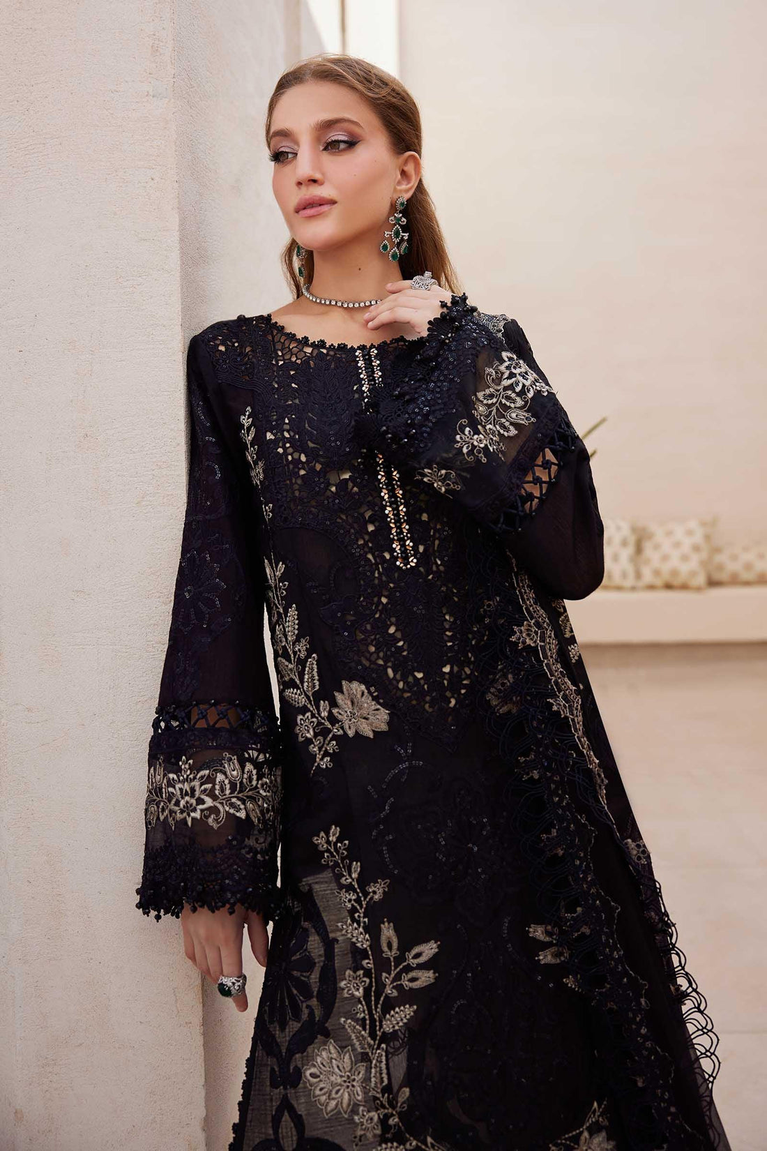 LAWN-25-03 – 3 Piece Unstitched Embroidered Paper Cotton Suit