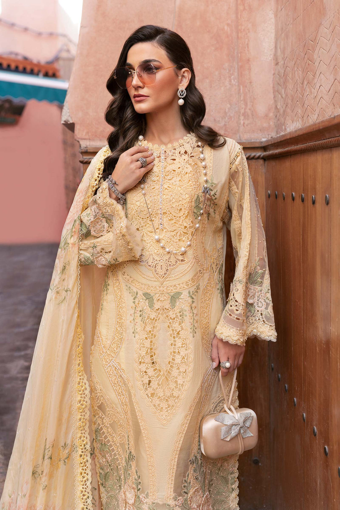 D-2509-A | Premium Unstitched Embroidered Organza Ensemble