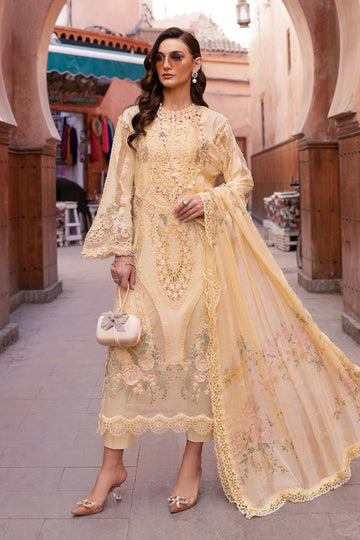 D-2509-A | Premium Unstitched Embroidered Organza Ensemble