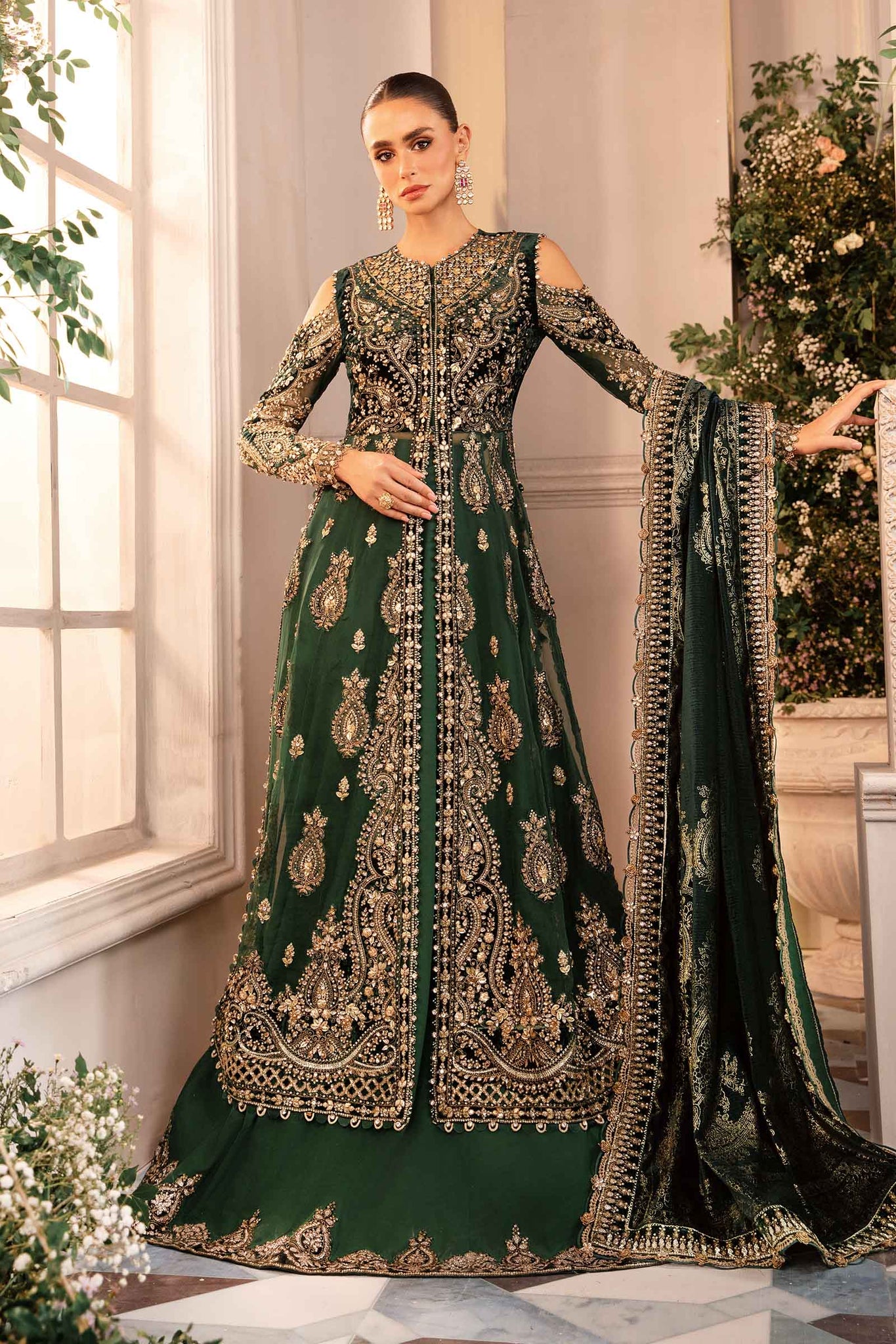 Maria B Unstitched Mbroidered Wedding Edition 24 D4