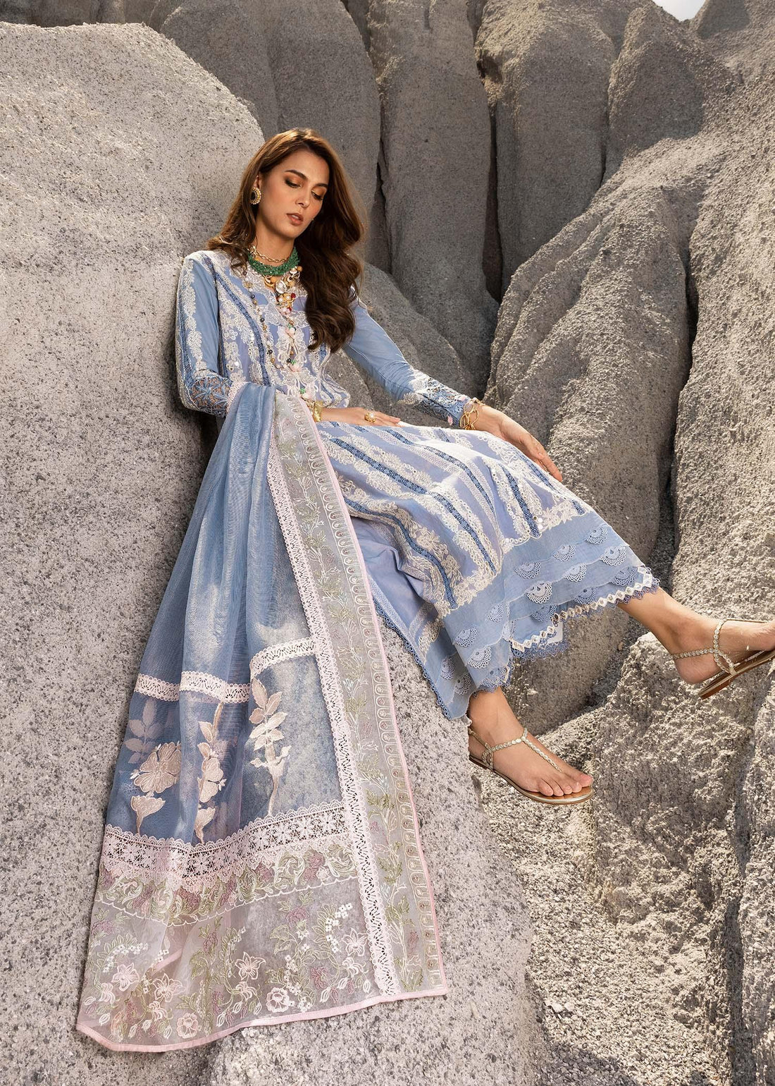Saira Shakira Unstitched 3 Piece Luxury Lawn Collection'2025-NADINE-A
