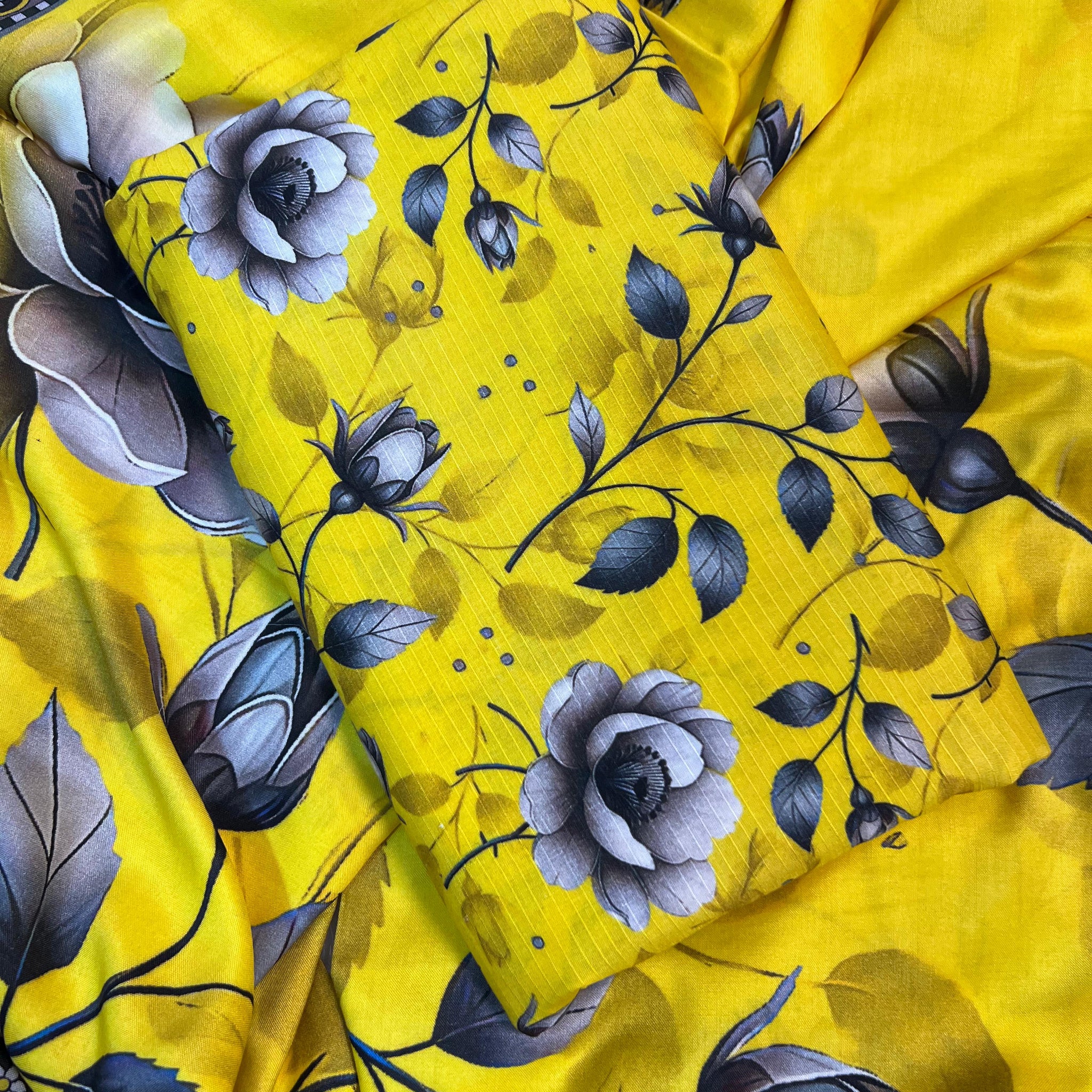 Bana Doria Linen 3PC – Yellow Floral